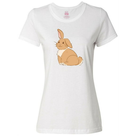 Inktastic Easter Cute Floppy Ear Brown Bunny Women's T-Shirt
