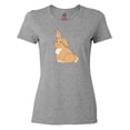 thumbnail image 1 of Inktastic Easter Cute Floppy Ear Brown Bunny Women's T-Shirt, 1 of 5