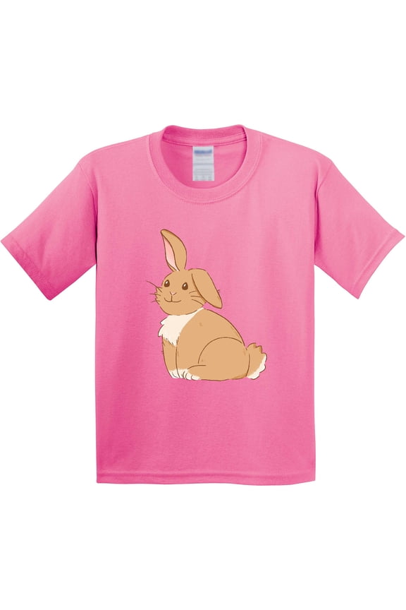Easter Cute Floppy Ear Brown Bunny Youth T-Shirt