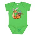 thumbnail image 1 of Inktastic Easter Cute Snake with Basket and Bunny Ears Boys or Girls Baby Bodysuit, 1 of 4