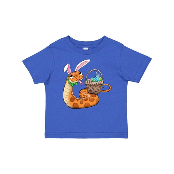 Inktastic Easter Cute Snake with Basket and Bunny Ears Boys or Girls Baby T-Shirt