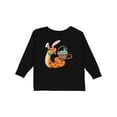 thumbnail image 1 of Inktastic Easter Cute Snake with Basket and Bunny Ears Boys or Girls Long Sleeve Toddler T-Shirt, 1 of 5