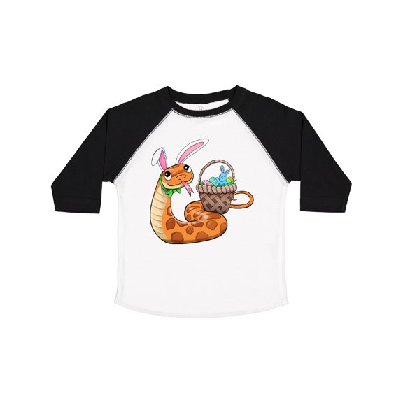 Inktastic Easter Cute Snake with Basket and Bunny Ears Boys or Girls Toddler T-Shirt