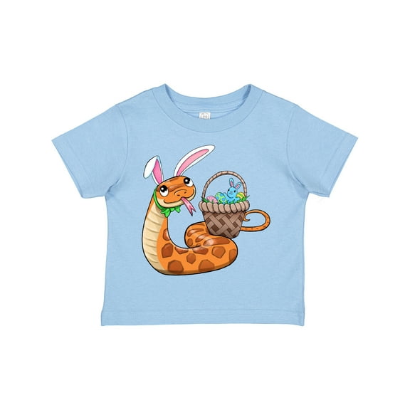 Inktastic Easter Cute Snake with Basket and Bunny Ears Boys or Girls Toddler T-Shirt