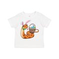 thumbnail image 1 of Inktastic Easter Cute Snake with Basket and Bunny Ears Boys or Girls Toddler T-Shirt, 1 of 5