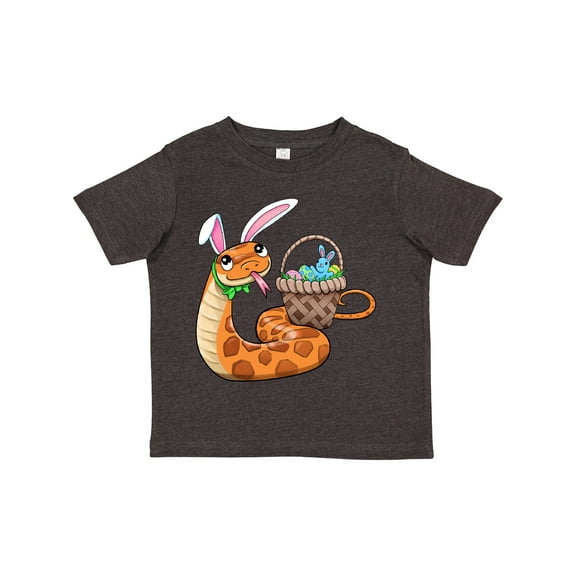 Inktastic Easter Cute Snake with Basket and Bunny Ears Boys or Girls Toddler T-Shirt