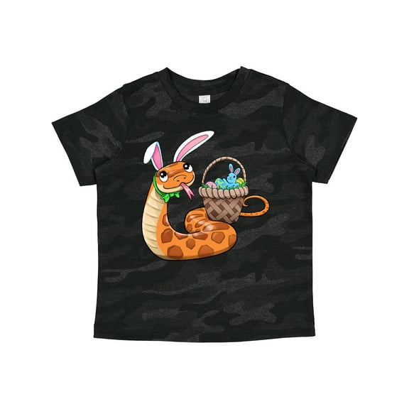 Inktastic Easter Cute Snake with Basket and Bunny Ears Boys or Girls Toddler T-Shirt