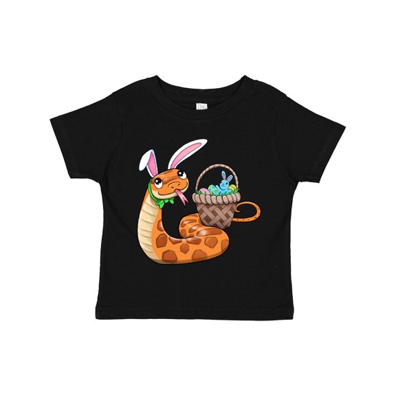 Inktastic Easter Cute Snake with Basket and Bunny Ears Boys or Girls Toddler T-Shirt