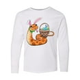 thumbnail image 1 of Inktastic Easter Cute Snake with Basket and Bunny Ears Long Sleeve Youth T-Shirt, 1 of 5