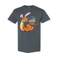 thumbnail image 1 of Inktastic Easter Cute Snake with Basket and Bunny Ears T-Shirt, 1 of 5
