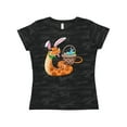 thumbnail image 1 of Inktastic Easter Cute Snake with Basket and Bunny Ears Women's T-Shirt, 1 of 5
