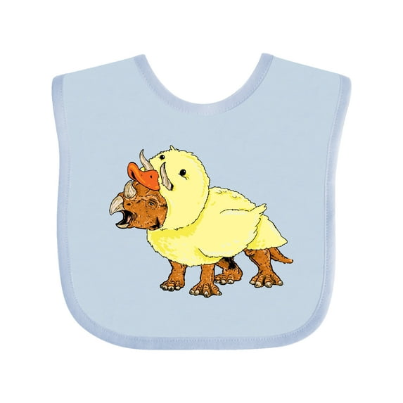 Inktastic Easter Duck Triceratops Boys or Girls Baby Bib