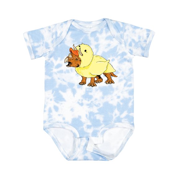 Inktastic Easter Duck Triceratops Boys or Girls Baby Bodysuit