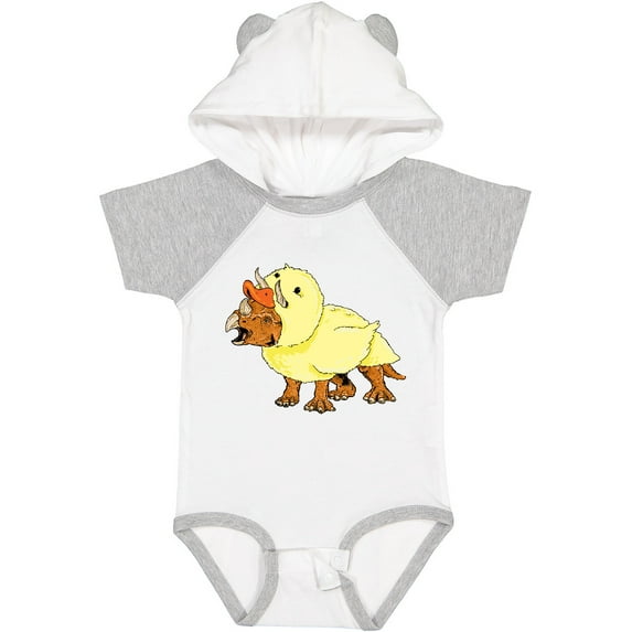 Inktastic Easter Duck Triceratops Boys or Girls Baby Bodysuit