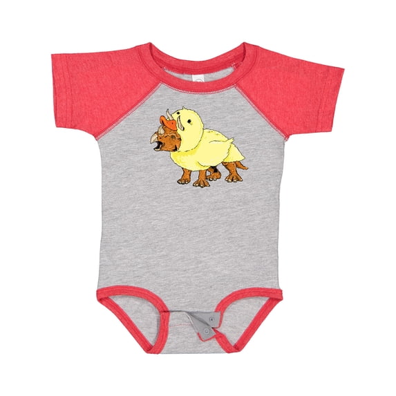 Inktastic Easter Duck Triceratops Boys or Girls Baby Bodysuit