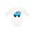 thumbnail image 1 of Inktastic Easter Egg Truck Boys Boys Long Sleeve Baby Bodysuit, 1 of 5