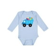 thumbnail image 1 of Inktastic Easter Egg Truck Boys Boys Long Sleeve Baby Bodysuit, 1 of 5