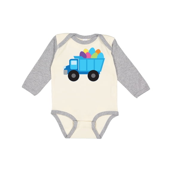 Inktastic Easter Egg Truck Boys Boys Long Sleeve Baby Bodysuit