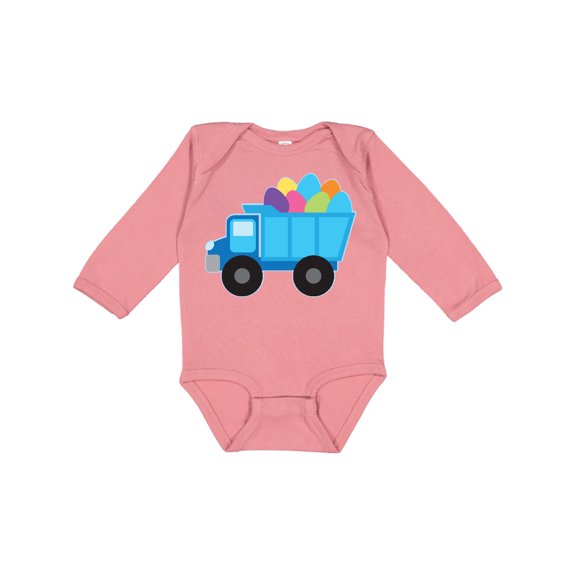 Inktastic Easter Egg Truck Boys Boys Long Sleeve Baby Bodysuit