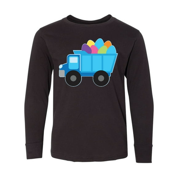 Inktastic Easter Egg Truck Boys Long Sleeve Youth T-Shirt