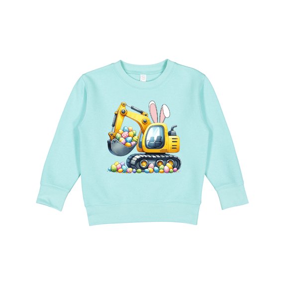 Inktastic Easter Excavator Bunny Ears Egg Hunt Toddler Sweatshirt