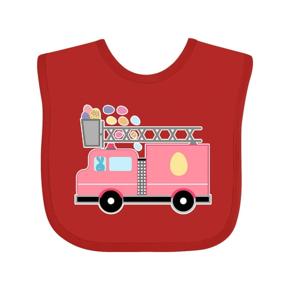 Inktastic Easter Fire Truck Egg Hunt Bunny Boys or Girls Baby Bib