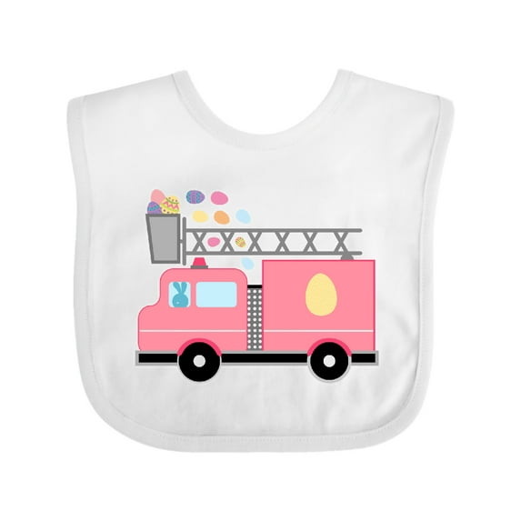 Inktastic Easter Fire Truck Egg Hunt Bunny Boys or Girls Baby Bib