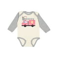 thumbnail image 1 of Inktastic Easter Fire Truck Egg Hunt Bunny Boys or Girls Long Sleeve Baby Bodysuit, 1 of 5