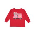 thumbnail image 1 of Inktastic Easter Fire Truck Egg Hunt Bunny Boys or Girls Long Sleeve Toddler T-Shirt, 1 of 5