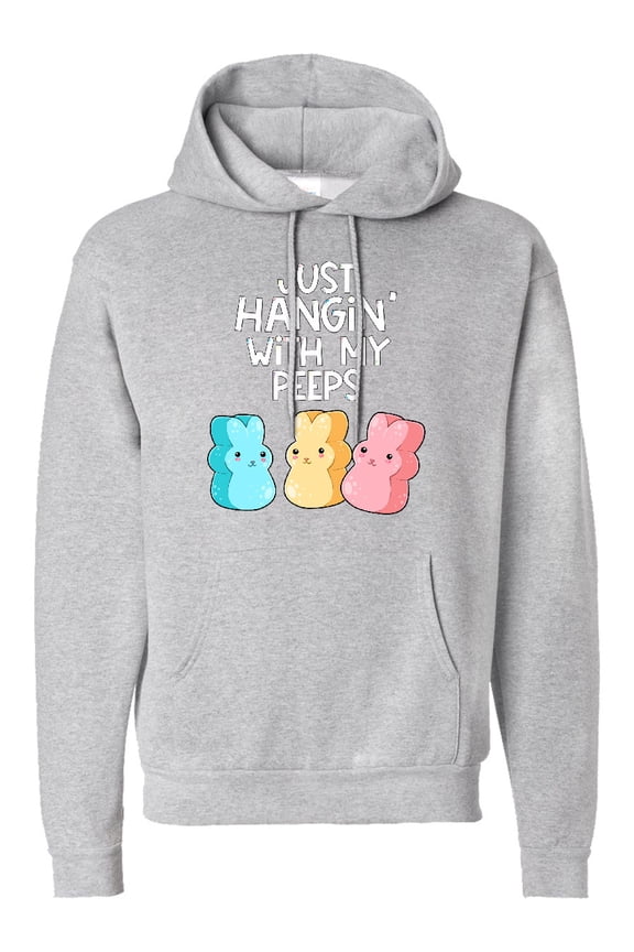 Easter Hangin' with My Peeps Adult Hoodie Sweatshirt