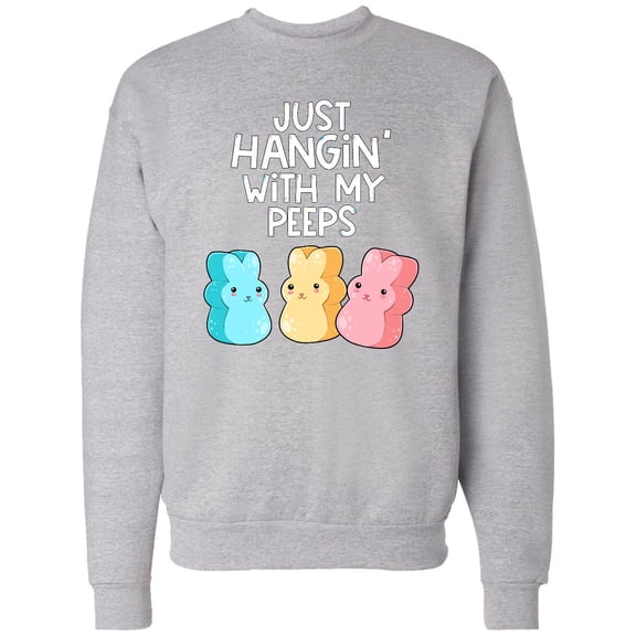 Inktastic Easter Hangin' with My Peeps Adult Sweatshirt