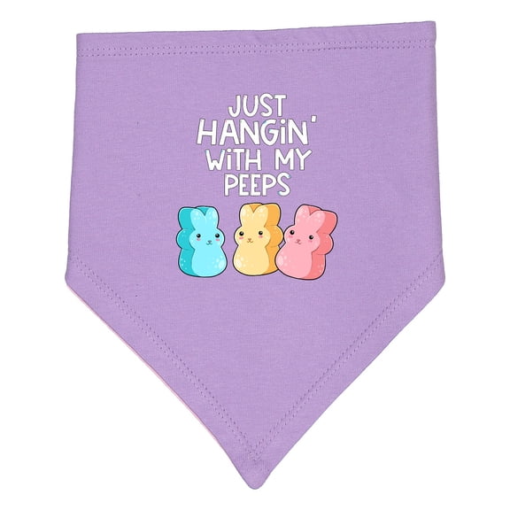 Inktastic Easter Hangin' with My Peeps Baby Bandana Bib