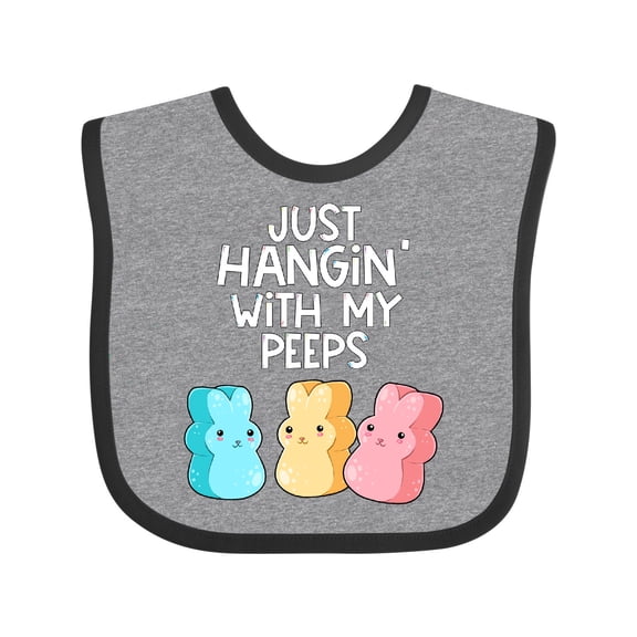 Inktastic Easter Hangin' with My Peeps Boys or Girls Baby Bib