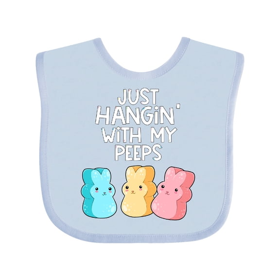 Inktastic Easter Hangin' with My Peeps Boys or Girls Baby Bib