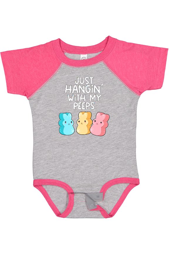 Easter Hangin' with My Peeps Boys or Girls Baby Bodysuit