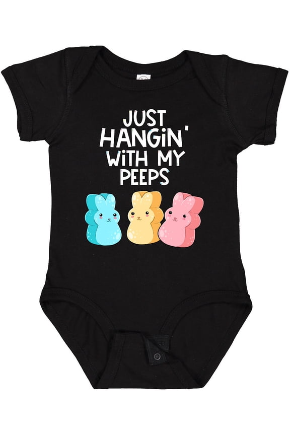 Easter Hangin' with My Peeps Boys or Girls Baby Bodysuit