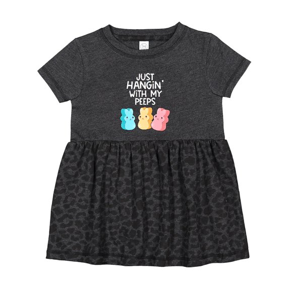 Inktastic Easter Hangin' with My Peeps Girls Baby Dress