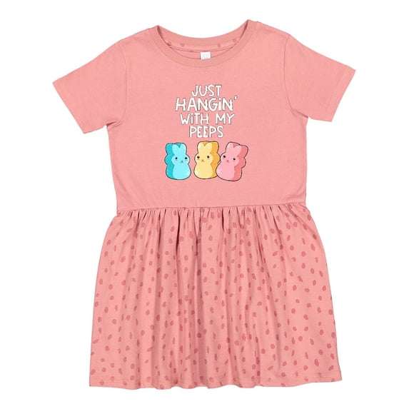 Inktastic Easter Hangin' with My Peeps Girls Toddler Dress