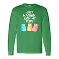 thumbnail image 1 of Inktastic Easter Hangin' with My Peeps Long Sleeve T-Shirt, 1 of 5