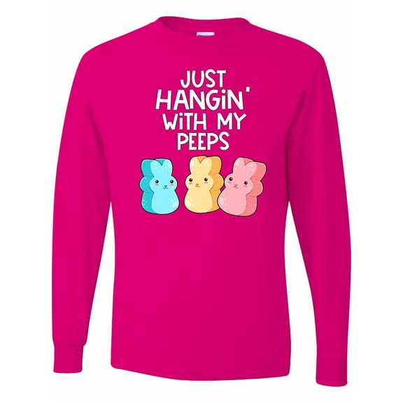 Inktastic Easter Hangin' with My Peeps Long Sleeve T-Shirt