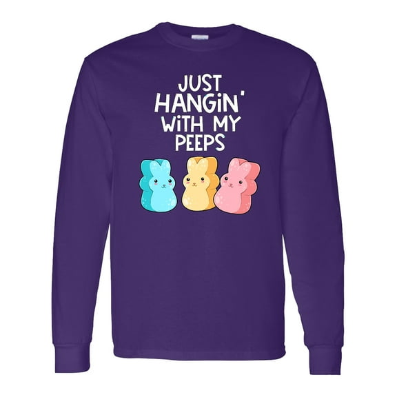 Inktastic Easter Hangin' with My Peeps Long Sleeve T-Shirt