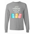 thumbnail image 1 of Inktastic Easter Hangin' with My Peeps Long Sleeve T-Shirt, 1 of 5