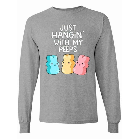 Inktastic Easter Hangin' with My Peeps Long Sleeve T-Shirt