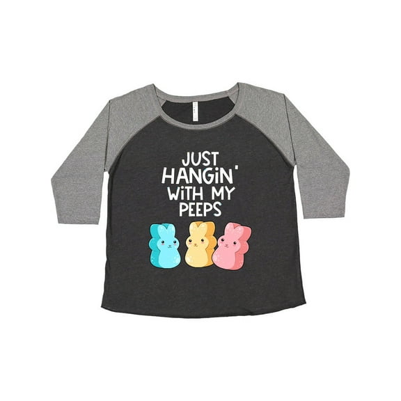 Inktastic Easter Hangin' with My Peeps Women's Plus Size T-Shirt