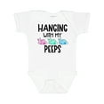 thumbnail image 1 of Inktastic Easter Hanging with My Peeps Pastel Bunnies Boys or Girls Baby Bodysuit, 1 of 5
