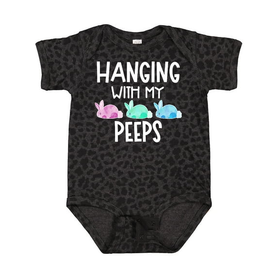Inktastic Easter Hanging with My Peeps Pastel Bunnies Boys or Girls Baby Bodysuit