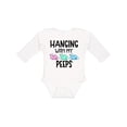 thumbnail image 1 of Inktastic Easter Hanging with My Peeps Pastel Bunnies Boys or Girls Long Sleeve Baby Bodysuit, 1 of 5