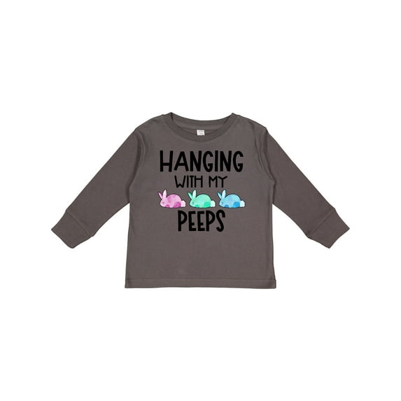 Inktastic Easter Hanging with My Peeps Pastel Bunnies Boys or Girls Long Sleeve Toddler T-Shirt