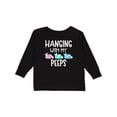 thumbnail image 1 of Inktastic Easter Hanging with My Peeps Pastel Bunnies Boys or Girls Long Sleeve Toddler T-Shirt, 1 of 5