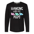 thumbnail image 1 of Inktastic Easter Hanging with My Peeps Pastel Bunnies Long Sleeve T-Shirt, 1 of 5